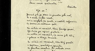 Rokopis pesmi Kje so