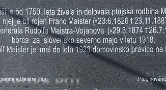 Spominska plošča Maistrovim prednikom