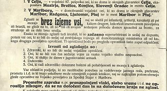 Dvojezični mobilizacijski razglas Državljani, Jugoslovani! 9. 11. 1918